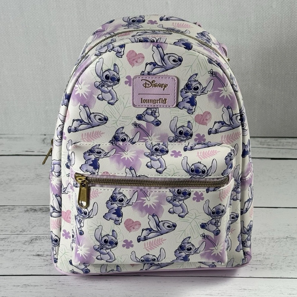 Loungefly Disney Stitch Tropical Heart Pastel Mini Backpack